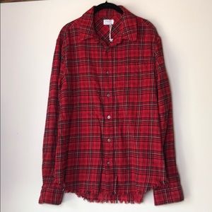 Frame plaid button shirt size Large